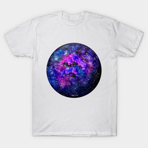 Purple Galaxy T-Shirt by amyliafaizalart